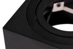 LUMILED Prisadené štvorcové halogénové svietidlo AMAT-S 50mm čierna pohyblivá trubica