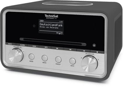 moderný rádioprijímač technisat digitradio 586 wifi internetové rádio cd prehrávač aux in vstup oled stmievateľný displej stereo reproduktor