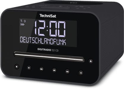 moderný rádioprijímač technisat DIGITRADIO 52 CD cd prehrávač usb port bezdrôtové nabíjanie cd mechanika lcd stmievateľný displej stereo reproduktor