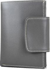 VegaLM Kožená peňaženka vybavená blokáciou RFID / NFC v šedej farbe