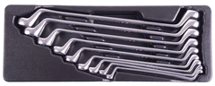 Licota Vyhnuté obojstranné očkové kľúče 9 dielov vo výplni do dielenského vozíka - LIACK384007