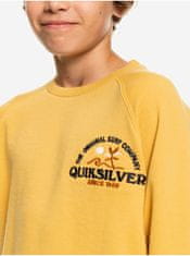 Quiksilver Modro-žltá chlapčenská mikina Quiksilver Open Spot 176