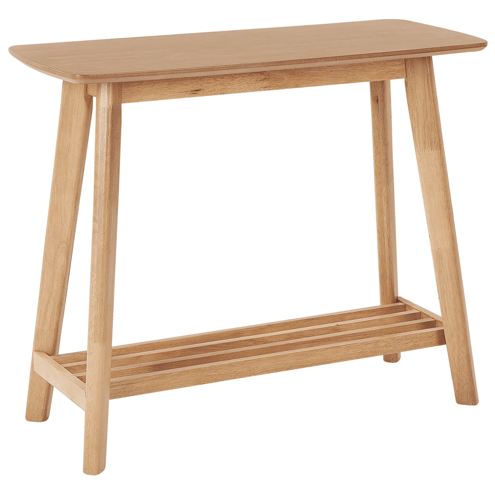 Beliani Konzolový stolík svetlé drevo TULARE