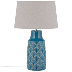 Beliani Keramická stolná lampa modrá THAYA
