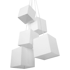 Beliani Moderná biela závesná stropná lampa MESTA