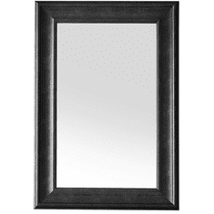 Beliani Čierne nástenné zrkadlo v dekoratívnom ráme 61 x 91 cm LUNEL