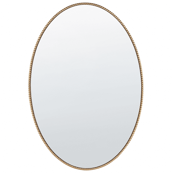 Beliani Nástenné zrkadlo 83 x 57 cm zlaté OUVEA