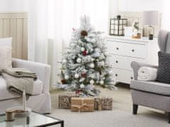 Beliani Zasnežený vianočný stromček 120 cm biely MASALA