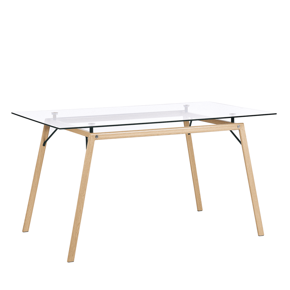 Beliani Sklenený jedálenský stôl 140 x 80 cm KAMINA