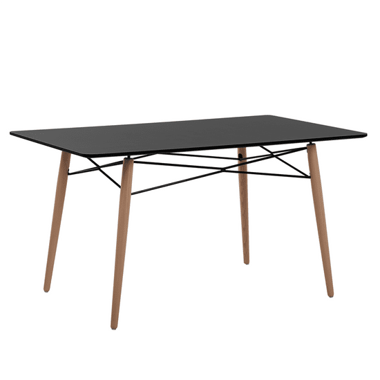Beliani Čierny jedálenský stôl 140 x 80 cm BIONDI