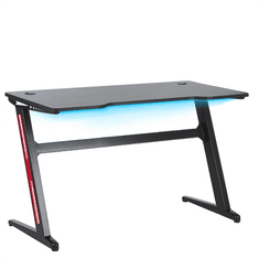 Beliani Herný stôl RGB LED 120 x 60 cm čierny DARFUR