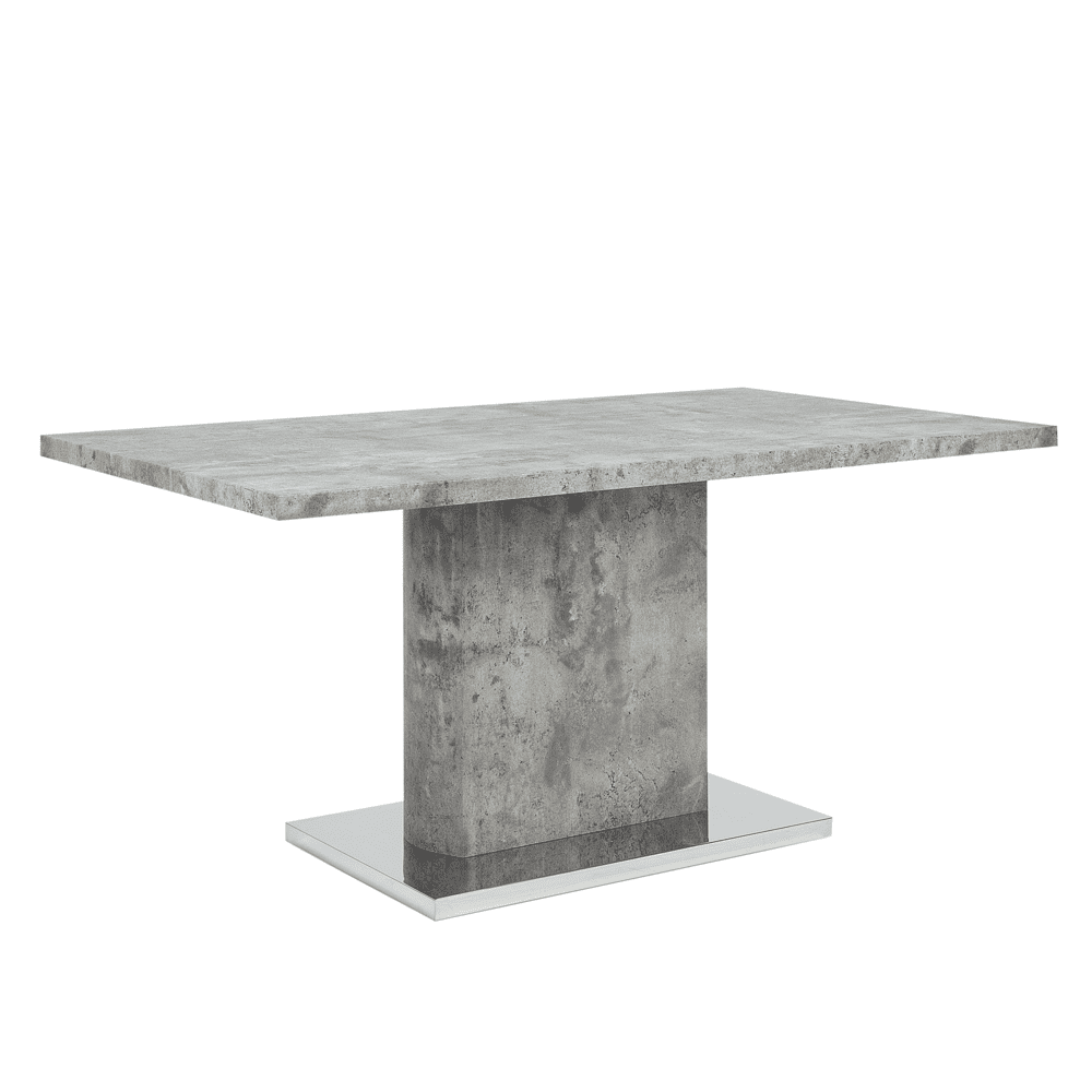 Beliani Drevený jedálenský stôl s betónovým vzhľadom PASADENA