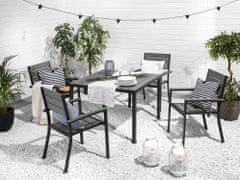 Beliani Sada 4 záhradných stoličiek v sivej farbe PRATO