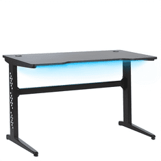 Beliani Herný stôl RGB LED 120 x 60 cm čierny DEXTER