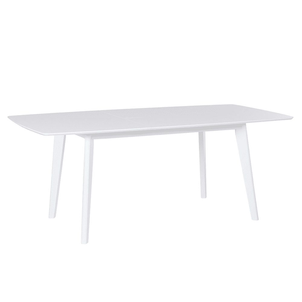 Beliani Rozkladací kuchynský stôl 150/195 x 90 cm biely SANFORD