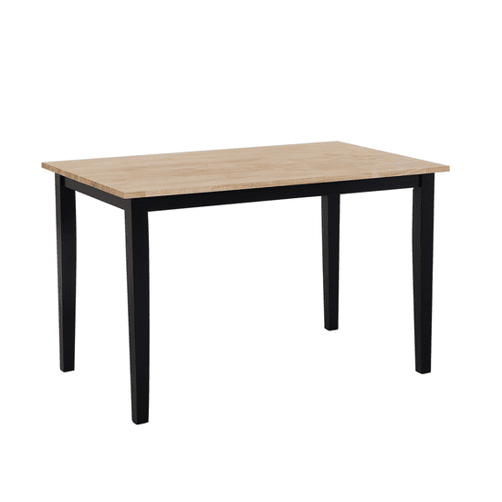 Beliani Jedálenský stôl drevený svetlohnedý / čierny 120 x 75 cm HOUSTON