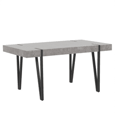 Beliani Jedálenský stôl betónový vzhľad 150 x 90 cm ADENA