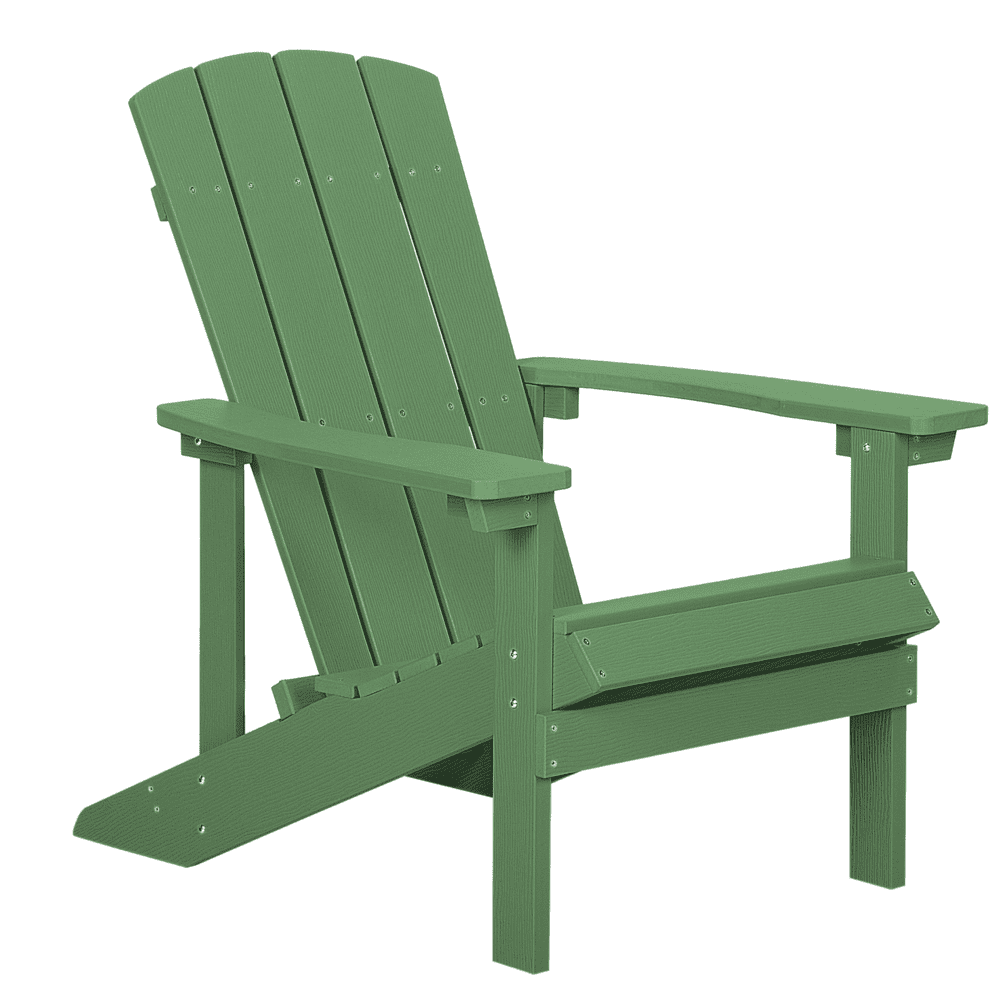 Beliani Záhradná stolička v zelenej farbe ADIRONDACK
