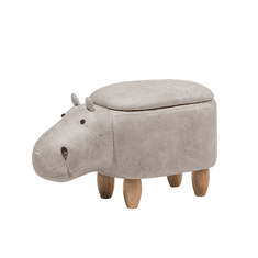 Beliani Svetlosivá stolička hrošík HIPPO