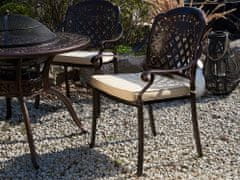 Beliani Sada 4 hnedých záhradných stoličiek MANFRIA