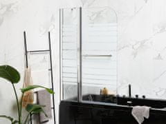 Beliani Sprchová zástena do vane z tvrdeného skla 140 x 100 cm TUAPI