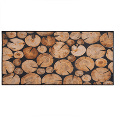 Beliani Koberec s motívom dreva 80 x 150 cm hnedý KARDERE