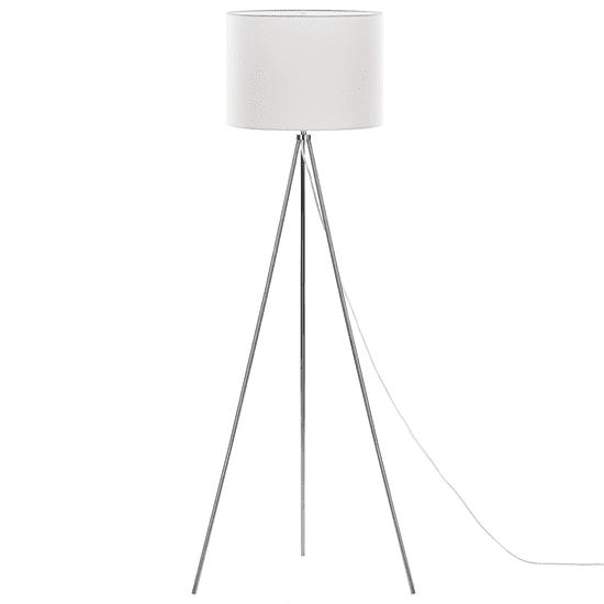 Beliani Statívová stojanová lampa biela/strieborná VISTULA