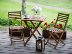 Beliani Drevená záhradná bistro sada skladacieho stola a stoličiek FIJI