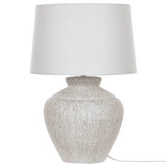 Beliani Keramická stolná lampa krémová CAINE