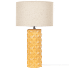 Beliani Keramická stolná lampa žltá BALONNE