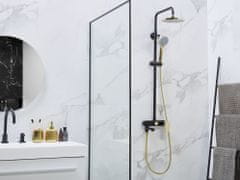 Beliani Sprchovacia sada čierno zlatá GURARA