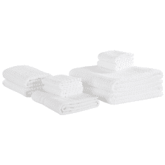 Beliani Sada 9 bavlnených uterákov biela ATAI