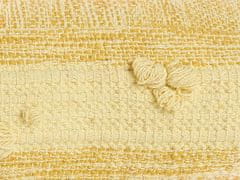 Beliani Bavlnený sedací vankúš na zem 60 x 60 x 12 cm žltý CLONE