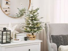 Beliani Vianočný stromček v jutovom vreci 90 cm zelený RINGROSE