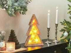 Beliani LED dekorácia vianočný stromček svetlé drevo JUVA