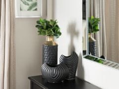 Beliani Dekoratívna keramická váza čierna ARSIN