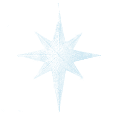 Beliani Vonkajšia závesná hviezda s LED osvetlením 67 cm biela OSMA