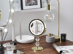 Beliani LED Makeup zrkadlo 18 cm CLAIRA zlaté