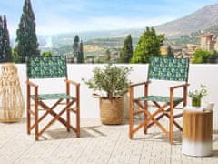 Beliani Sada 2 poťahov so vzorom olív na záhradnú stoličku CINE
