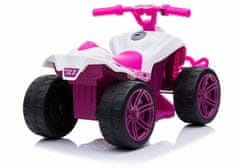 Lean-toys TR1805 batériová štvorkolka bielo-ružová