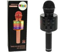 Lean-toys Bezdrôtový USB mikrofón s reproduktorom na nahrávanie karaoke Model WS-858 Black