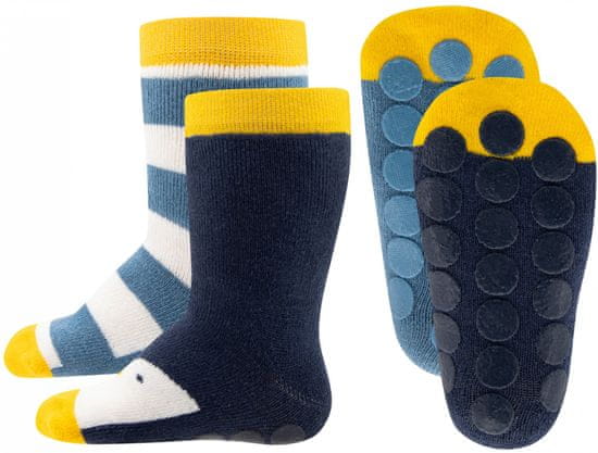 EWERS 2pack chlapčenských protišmykových ponožiek s tučniakom 225086