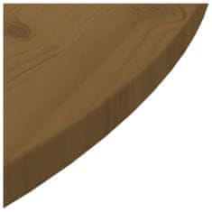 Vidaxl Stolová doska, hnedá, Ø80x2,5 cm, masívne borovicové drevo