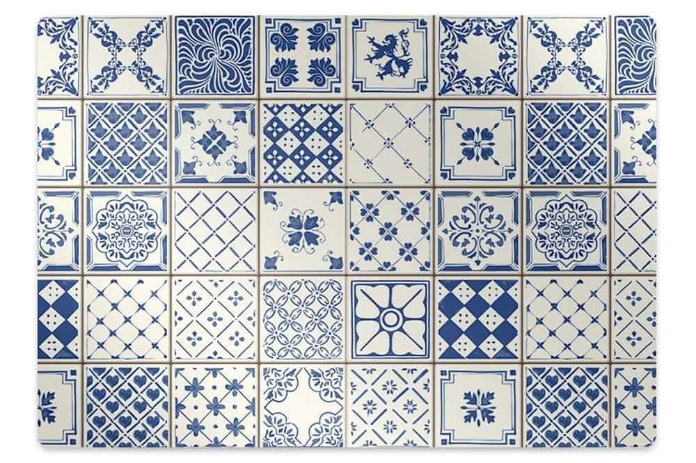 kobercomat.sk Podložka pod kolieskovú stoličku azulejos dlaždice 140x100 cm 15 cm 