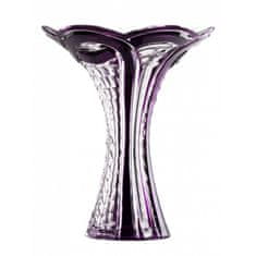 Caesar Crystal Krištáľová váza Ribbon, farba fialová, výška 250 mm