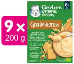 Gerber Organic nemliečna kaša s príchuťou sušienky 9x200 g