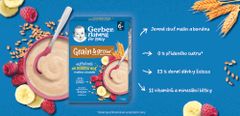 Gerber Natural mliečna kaša pšenično-ovsená malina a banán 220 g