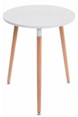 BHM Germany Odkladací stolík Amalie, 60 cm, biela / prírodná
