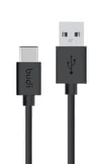 SEFIS nabíjací dátový kábel Budget s konektormi USB-A a USB-C 1,2m čierny