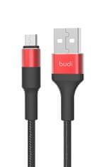 SEFIS nabíjací dátový kábel Premium-RD s konektormi USB-A a Micro-USB 1m čierno-červený